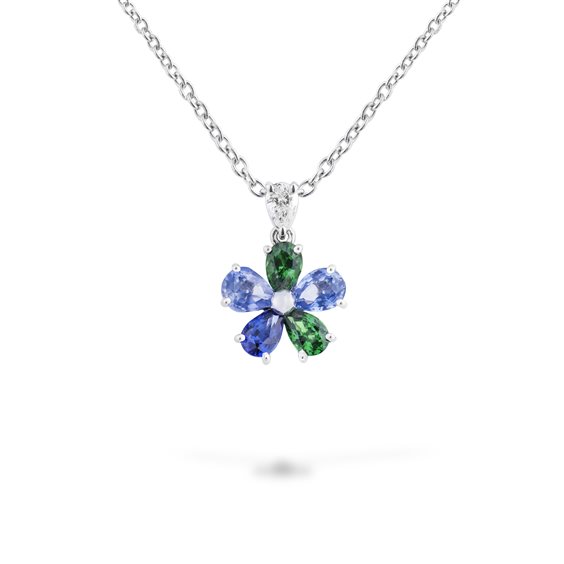 Collana Piero Milano Donna in Oro bianco Zaffiro blu 0.41 Ct CO716GB2ZS1 - CO716GB2ZS1